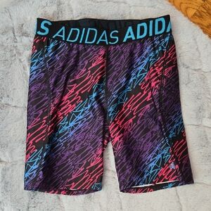 Adidas Multicolor Padded Bike Shorts, Womens Large, Great Condition